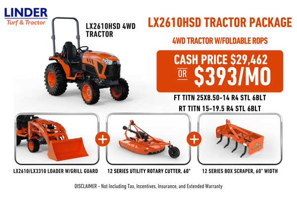 LX2610HSD Tractor Package - Linder Turf & Tractor